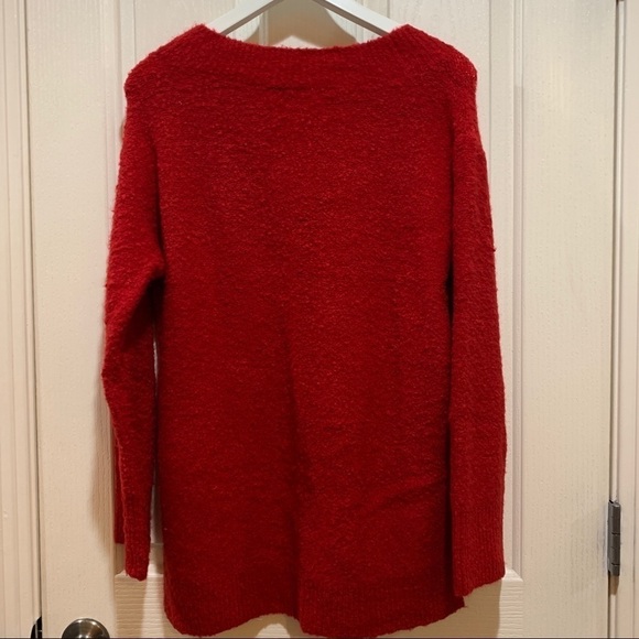 ANTHROPOLOGIE Clayton Sweater Top Red NWT XS New - Picture 4 of 7